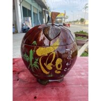 Vỏ giữ ấm bình trà vẽ thư pháp chữ Thọ  size 800ml
