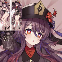 Vỏ gối Anime Genshin Impact Hu Tao Cosplay Dakimakura