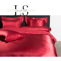 Vỏ Gối , Áo Gối Phi Lụa Cao Cấp Lavish Silk - Đỏ Tươi,50cm x 70cm