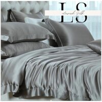 Vỏ Gối , Áo Gối Phi Lụa Cao Cấp Lavish Silk - Xám Ghi,50cm x 70cm