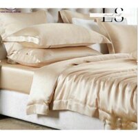 Vỏ Gối , Áo Gối Phi Lụa Cao Cấp Lavish Silk - Vàng kem,50cm x 70cm