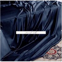 Vỏ Gối , Áo Gối Phi Lụa Cao Cấp Lavish Silk - Xanh Đen,50cm x 70cm