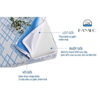 Vỏ gối chống trào ngược dạ dày HANAKO thấm hút mồ hôi - Đủ size, đủ màu