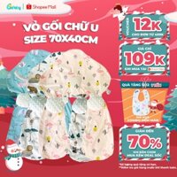 Vỏ Gối Chữ U Cho Bé Sơ Sinh Chống Giật Mình Chống Bẹp Đầu Có Dây Rút Điều Chỉnh Bafaby - 349
