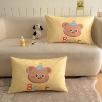 Vỏ gối cotton giặt hoạt hình vỏ gối hello kitty vỏ gấu bơ