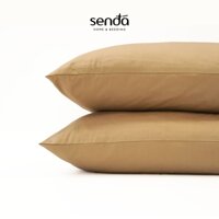 Vỏ gối Cotton Twill Hàn Quốc 50x70 45x65 cm Sen Đá Home Bedding trơn màu, bao áo gối nằm cotton 40s thô lụa cao cấp - Cafe sữa - 1 chiếc vỏ gối 50x70