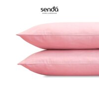 Vỏ gối Cotton Twill Hàn Quốc 50x70 45x65 cm Sen Đá Home Bedding trơn màu, bao áo gối nằm cotton 40s thô lụa cao cấp - Hồng tím - 1 chiếc vỏ gối 50x70