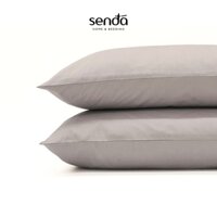 Vỏ gối Cotton Twill Hàn Quốc 50x70 45x65 cm Sen Đá Home Bedding trơn màu, bao áo gối nằm cotton 40s thô lụa cao cấp - Xám nhạt - 1 chiếc vỏ gối 50x70