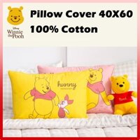 Vỏ gối Cotton Winnie The Pooh Piglet có dây kéo 40X60 Vỏ gối trẻ em Vỏ gối trẻ em