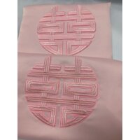Vỏ gối cưới chữ hỷ màu hồng/đỏ
