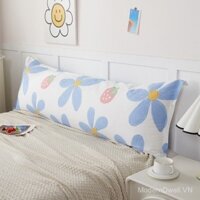 Vỏ gối dài đôi bằng cotton nguyên chất 1.8m, vỏ gối cotton đầy đủ 1.5m, sử dụng tại nhà, phong cách Ins, vỏ gối hoạt hình 1.2m