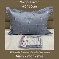Vỏ gối đầu 45*65cm Everon EPM 19067 vải Modal màu xanh than  - Giá 1 đôi