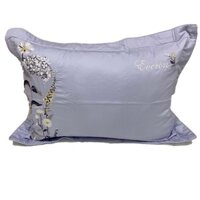 Vỏ gối đầu 45*65cm Everon ESM 19017 màu xanh than - Hoa cẩm tú cầu  - Giá 1 đôi