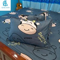 VỎ GỐI ĐẦU COTTON 45X65CM IN HỌA TIẾT NGỘ NGHĨNH CHO BÉ RUỘT GỐI BÔNG GÒN TỰ NHIÊN ÊM ÁI -THIẾT KẾ ATTENCO BH 3TH - BÒ DAIRY,1 VỎ GỐI 45X65CM