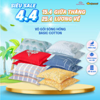 Vỏ gối đầu Sông Hồng Basic cotton mẫu mới 2023-2024 ( giao màu ngẫu nhiên)