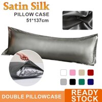 Vỏ Gối Đôi Nhà Dài Nam Cực Satin Lụa Chăn Phong Cách Thân Gối 1.35m Đệm