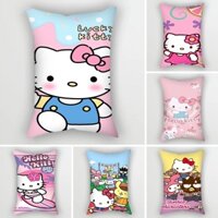 [Vỏ gối hình chữ nhật in hai mặt] Vỏ gối Hello Kitty in hai mặt, vỏ gối polyester hoạt hình, vỏ gối ô tô, trang trí ghế sofa tại nhà