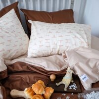 Vỏ Gối Hoạ Tiết Thỏ Nâu WOM DECOR Cotton 100% 50x70cm