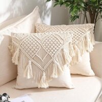 Vỏ gối Macrame trang trí sofa, phòng ngủ, phòng khách