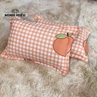 Vỏ gối nằm cotton poly, vỏ gối đầu đẹp, dễ thương hàng không kèm ruột kích thước 45x65 - Bơ xanh,1 chiếc1 vỏ