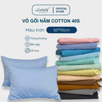 Vỏ gối Nằm Lullaby Cotton Hàn Quốc 50*70 Màu Trơn (Nhiều màu)