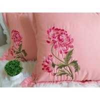 Vỏ Gối Thêu Satin cao cấp