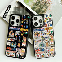 Vỏ gương minh họa Coffee Girl Bazaar cho IPhone 11 12 13 Mini 14 15 16 Pro Max X XR XS Max SE2 6 6s 7 8Plus Vỏ viền mềm Mặt sau PC Ốp điện thoại cứng có bao bì