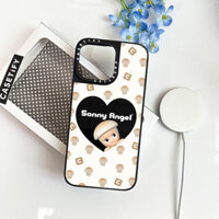 Vỏ Gương Nấm Trắng Sonny Angel Cho IPhone 11 12 13 12Pro 14PLUS 15 Pro Max Vỏ Sạc Từ Tính Không Dây Ốp điện thoại PC Cứng Mềm Viền Ốp điện thoại Hộp Đóng Gói