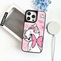 Vỏ Gương Nơ Màu Hồng Dễ Thương Mary Mèo Cho IPhone 11 12 13 12Pro 14PLUS 15 Pro Max Vỏ Sạc Từ Tính Không Dây Mặt Sau PC Cứng Mềm Viền Ốp điện thoại Hộp Đóng Gói