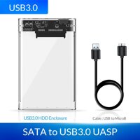 Vỏ HDD 2.5 Inch Trong Suốt SATA Để USB 3.0 3.1 Vỏ Đựng Ổ Cứng Công Cụ Miễn Phí 5Gbps 4 TB UASP Loại C SSD Vỏ Ổ HDD 10Gbps