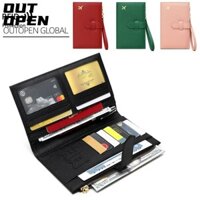 Vỏ hộ chiếu RFID, Hộp đựng thẻ RFID dung lượng lớn di động, Ví da chống trộm đa chức năng Du lịch