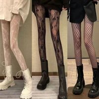 Vớ hoa nho trắng cho nữ mỏng thuần khiết mong muốn rỗng đáy quần lưới câu cá ren sexy lụa đen đỏ jk quần tất