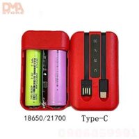 Vỏ hộp đựng 2 cell pin sạc dự phòng 18650 không cần hàn tự làm DIY