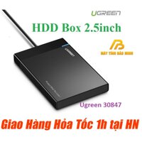 Vỏ Hộp đựng ổ cứng 2,5 inch USB 3.0 vỏ nhựa ABS cao cấp dây liền UGREEN US221 30847- Chính hãng