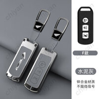 Vỏ hợp kim kẽm Vỏ chìa khóa xe máy tự động Vỏ Fob Vỏ bảo vệ da thật cho Honda PCX Adv 150 Forza 300 350 Sh125 Airblade 125 C125 Super Cub Scooter Vario 150