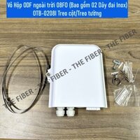 Vỏ Hộp ODF ngoài trời 08FO (Bao gồm 02 Dây đai Inox) - OTB-0208I Treo cột/Treo tường