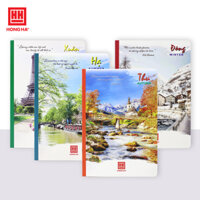 Vở kẻ ngang 72 trang Pupil Bốn Mùa Hồng Hà - 1004 - 5 Quyển