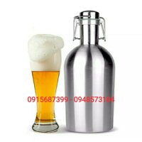 Vỏ Keg Bia 2 lít inox , vỏ Bình đựng bia 2 lít inox