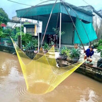 Vó kéo cá chất liệu dù lỗ 1,8cm - Vó kéo cá dù lỗ với kích cỡ nhỏ giúp dễ dàng bắt cá, tôm, cua