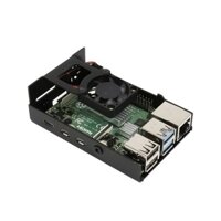 Vỏ kim loại Raspberry Pi 4 thế hệ 4B có bảo vệ quạt Hợp kim nhôm Raspberry Pi được làm mát Vây miễn phí / Vỏ nhôm