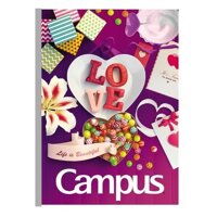 Vở KN Campus Gift 120 trang - Mua 10 tặng 1, bút nhớ dòng - Màu tím