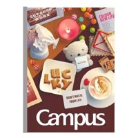 Vở KN Campus Gift 120 trang - Mua 10 tặng 1, bút nhớ dòng - Màu nâu