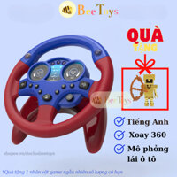 Vô lăng đồ chơi cho bé gắn xe ô tô LOẠI TO, đồ chơi ô tô cho bé trai bé gái xoay 360 độ phát nhạc đèn còi hú Bee Toys