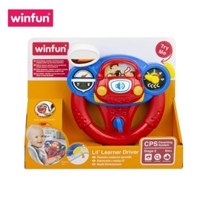 Vô lăng đồ chơi mô phỏng lái xe cho bé có hiệu ứng đèn nhạc, âm thanh Winfun 0684