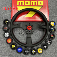 Vô lăng đua xe MOMO V1 14 inch Red Stitch