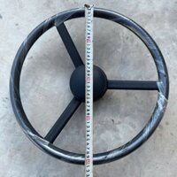 Vô lăng thép vỏ nhựa cho xe ba gác, xe công nông, máy cày loại đường kính 40cm, then hoa 18 răng nắp xoáy