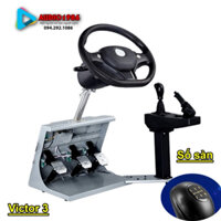 vô lăng victor 3 D-cut chơi game cabin mô phỏng lái xe ô tô trung tâm dạy nghề