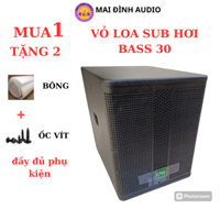 Vỏ loa sub hơi bass 30 DmX , gỗ mdf xuất khẩu, sơn đen sần tặng kèm bông tiêu âm