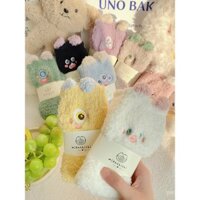 Vớ lông cừu san hô dễ thương cho phụ nữ, vớ dài đến giữa bắp chân, dày và có lót lông cừu, ấm áp mùa đông cho giấc ngủ ở nhà