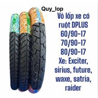 Vỏ lốp Dplus 60 70 80/90-17 mẫu gai City Pro. Vỏ dùng ruột (săm) D373